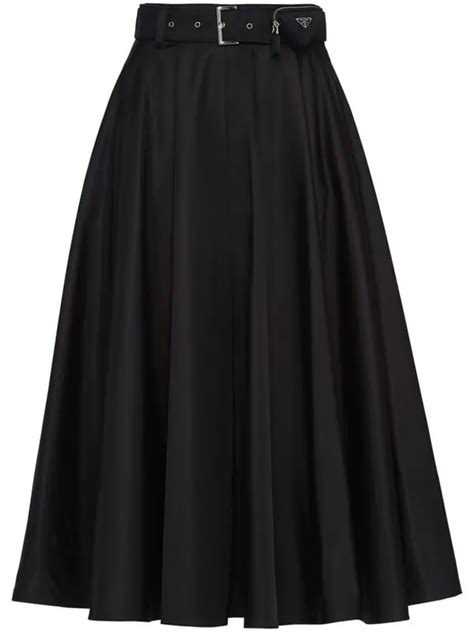 prada pocket skirt|prada pleated midi skirt.